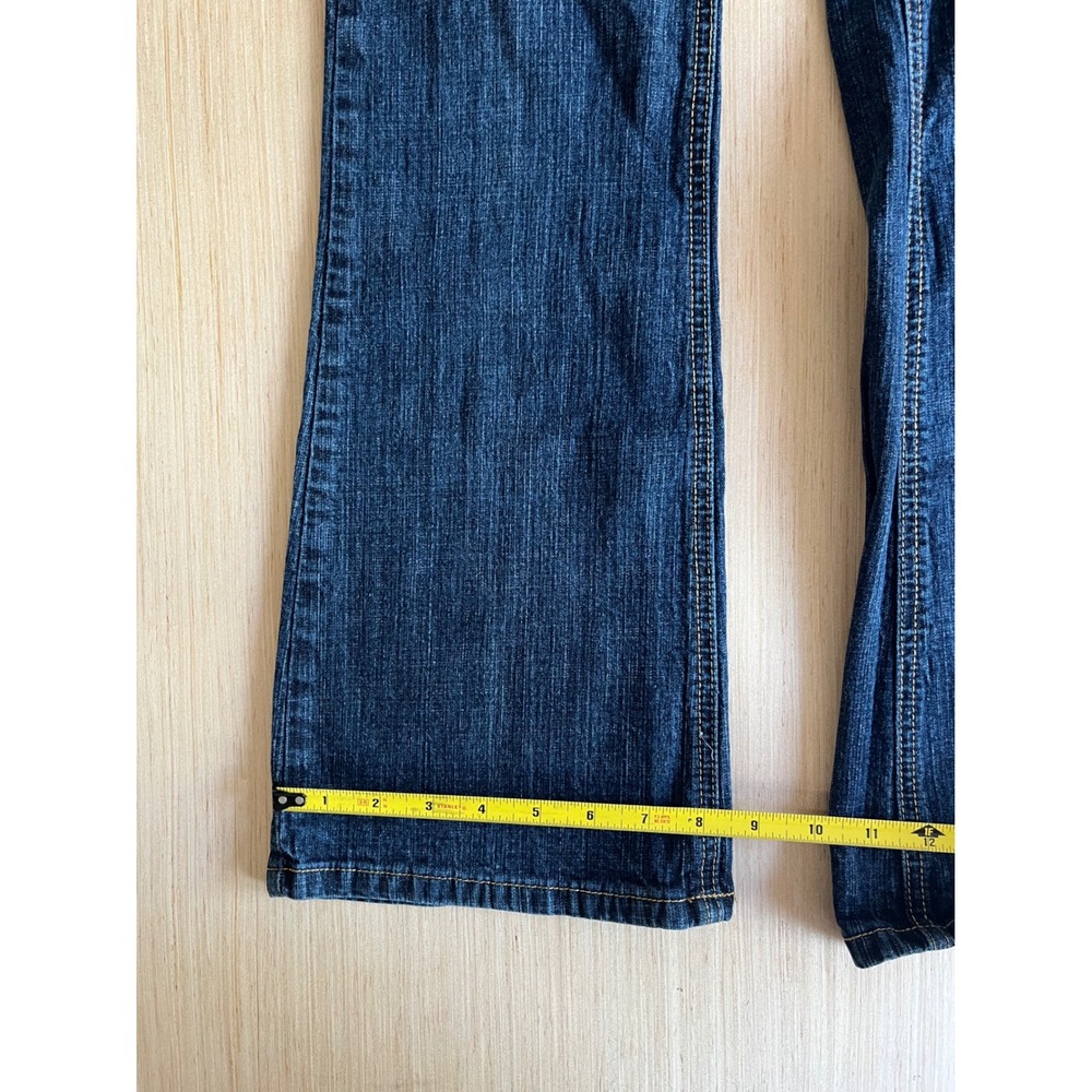 Arizona Jean Co Favorite Flare Dark Wash Low Rise Denim Jeans Womens Size 3 Avg - Picture 2 of 7